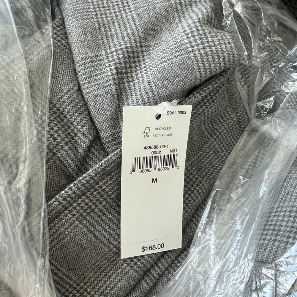 Gap Men Gray Glen Plaid Quilted Insulated Puffer Jacket Pockets Primaloft M $168 - Picture 5 of 5